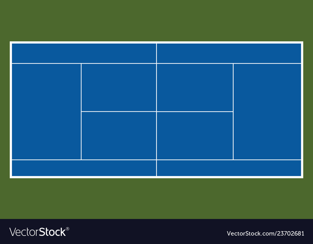 Isolated aerial view of a tennis field