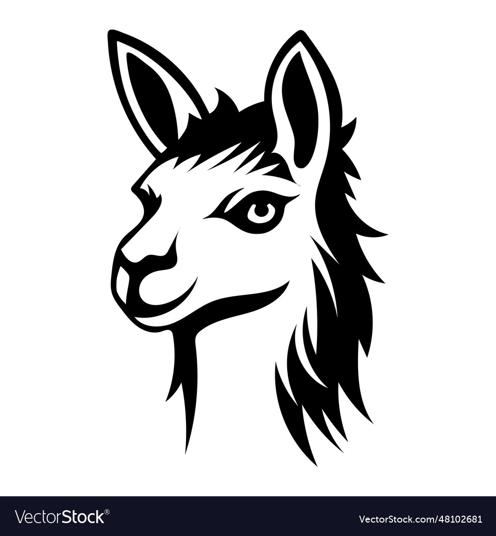 Llama wild animal logo Royalty Free Vector Image