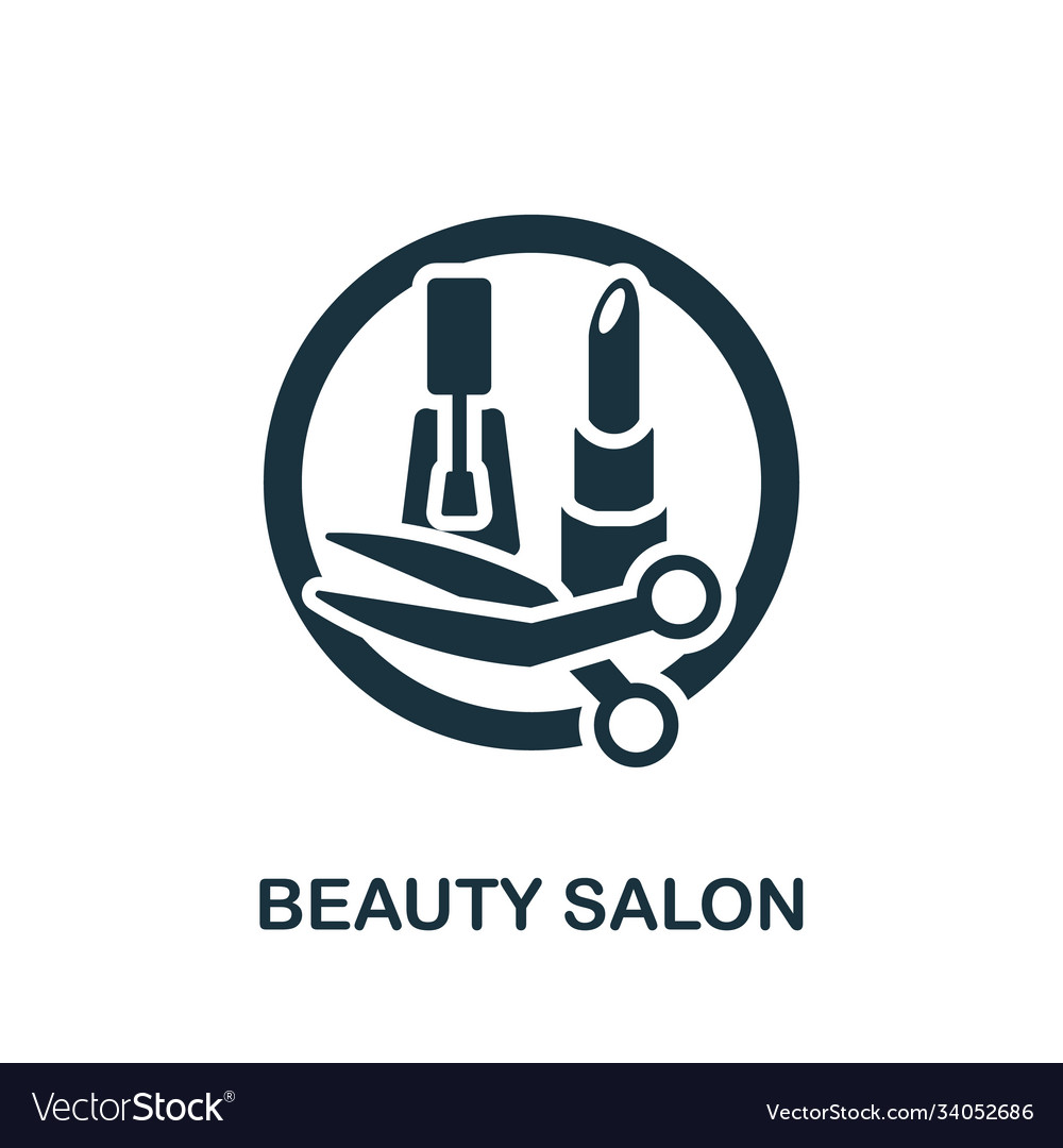 Beauty salon icon monochrome simple salon Vector Image