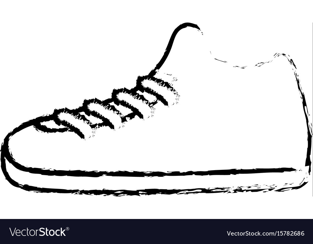Line The Art Element : Line sneakers element to do exercise with fashion vector image