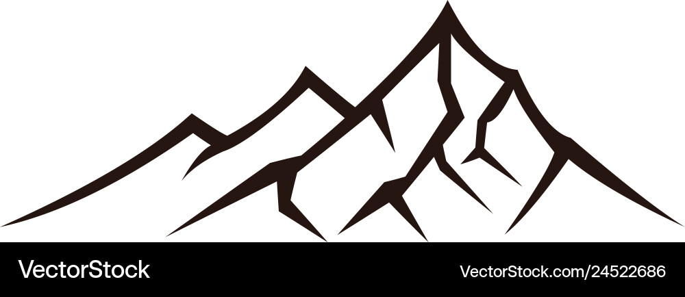 Mountains rocks and peaks Royalty Free Vector Image