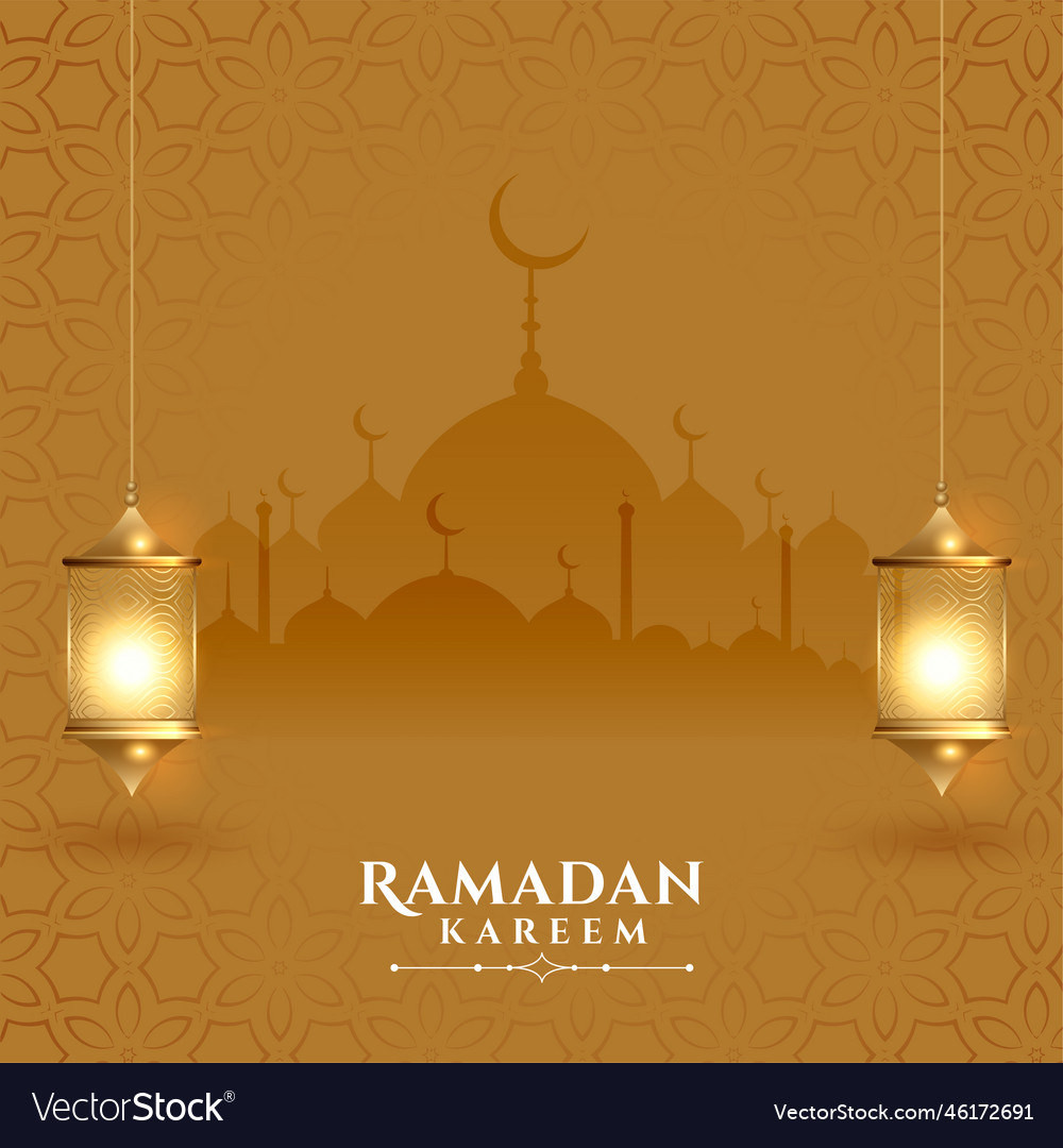 Beautiful ramadan kareem festival card Royalty Free Vector