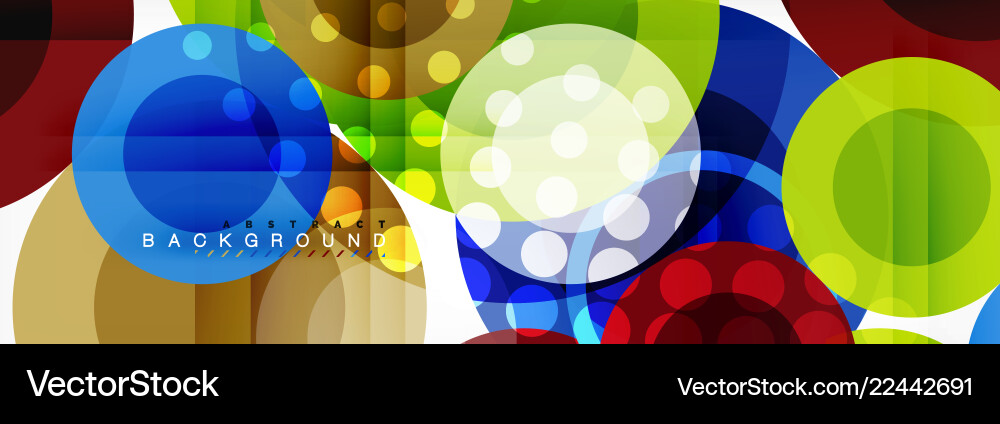 Overlapping circles design background Royalty Free Vector