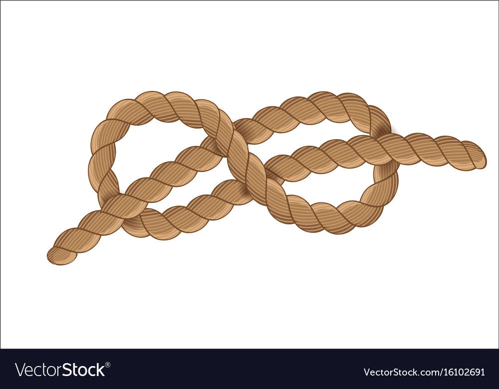 Sailor rope knot symbol Royalty Free Vector Image