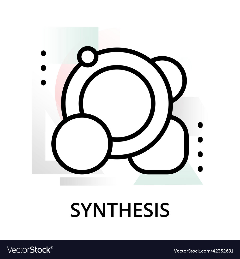 Synthesis concept icon on abstract background Vector Image