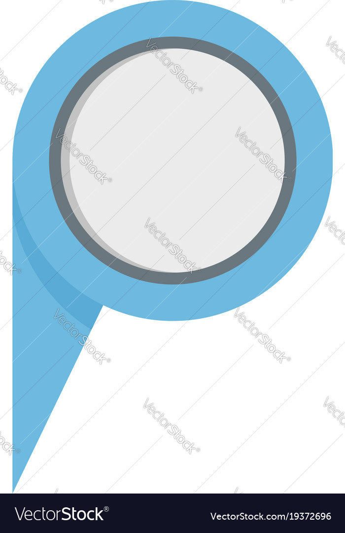 Navigation pin icon flat style Royalty Free Vector Image