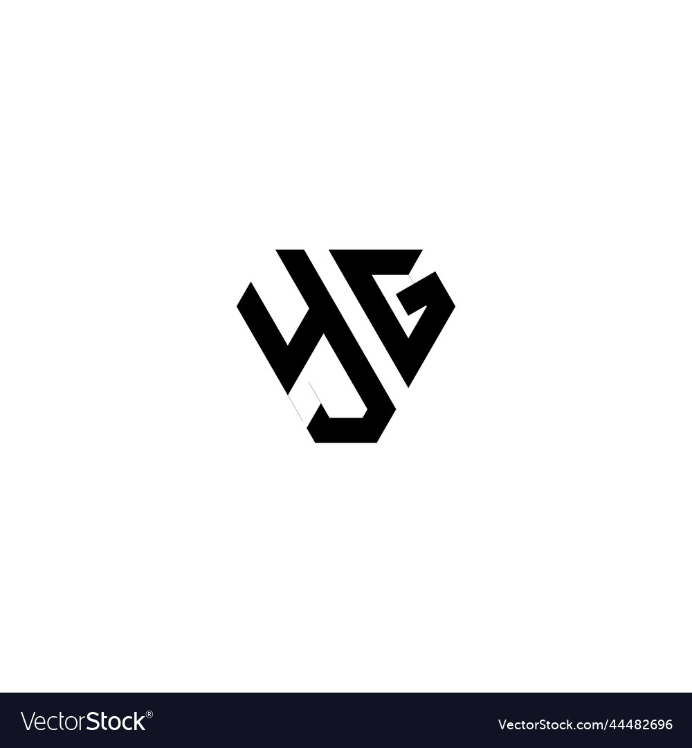 Yg Gym Concept Logo Initial Concept With High Vector Image