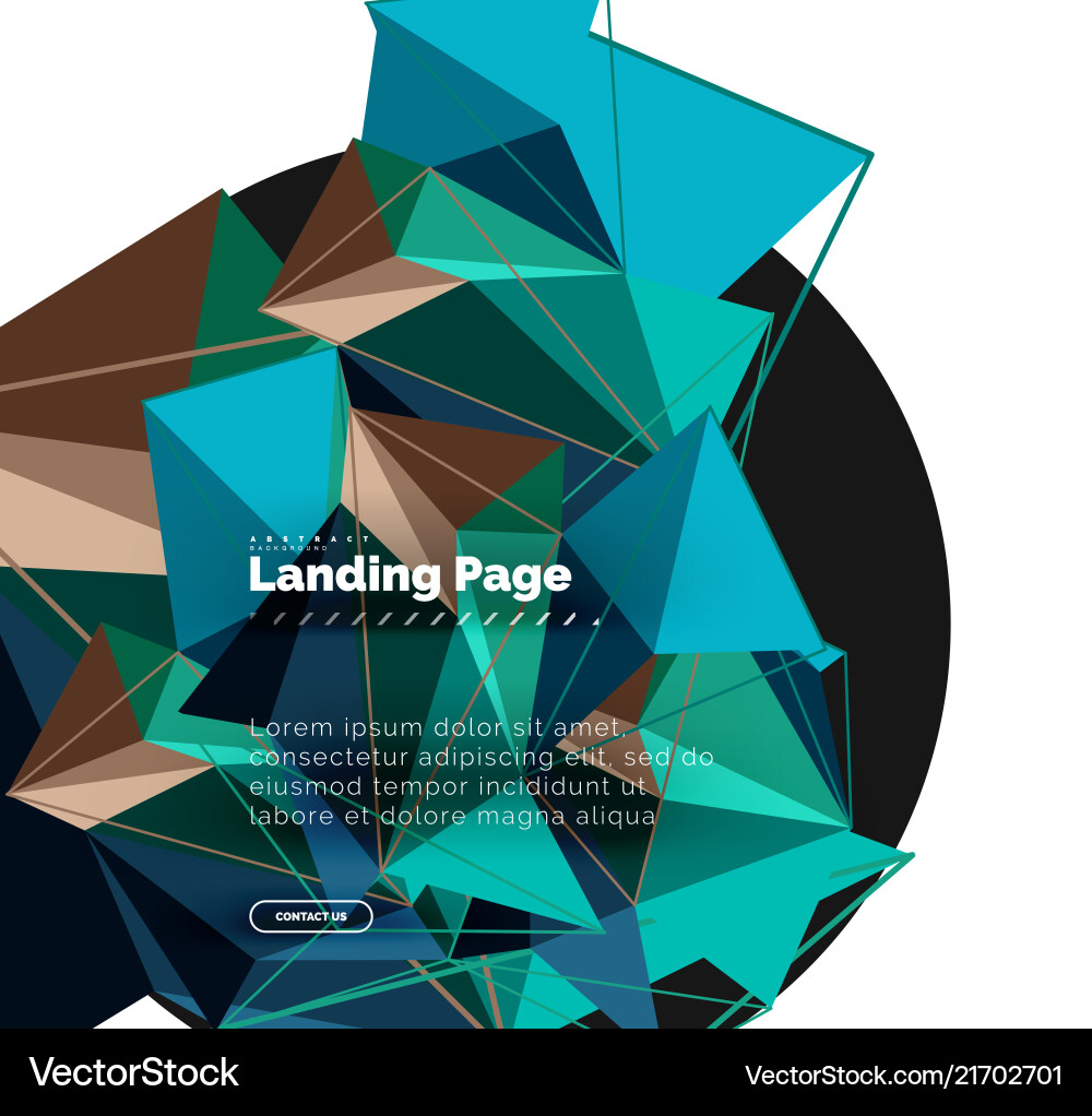 3d triangle abstract background polygonal Vector Image