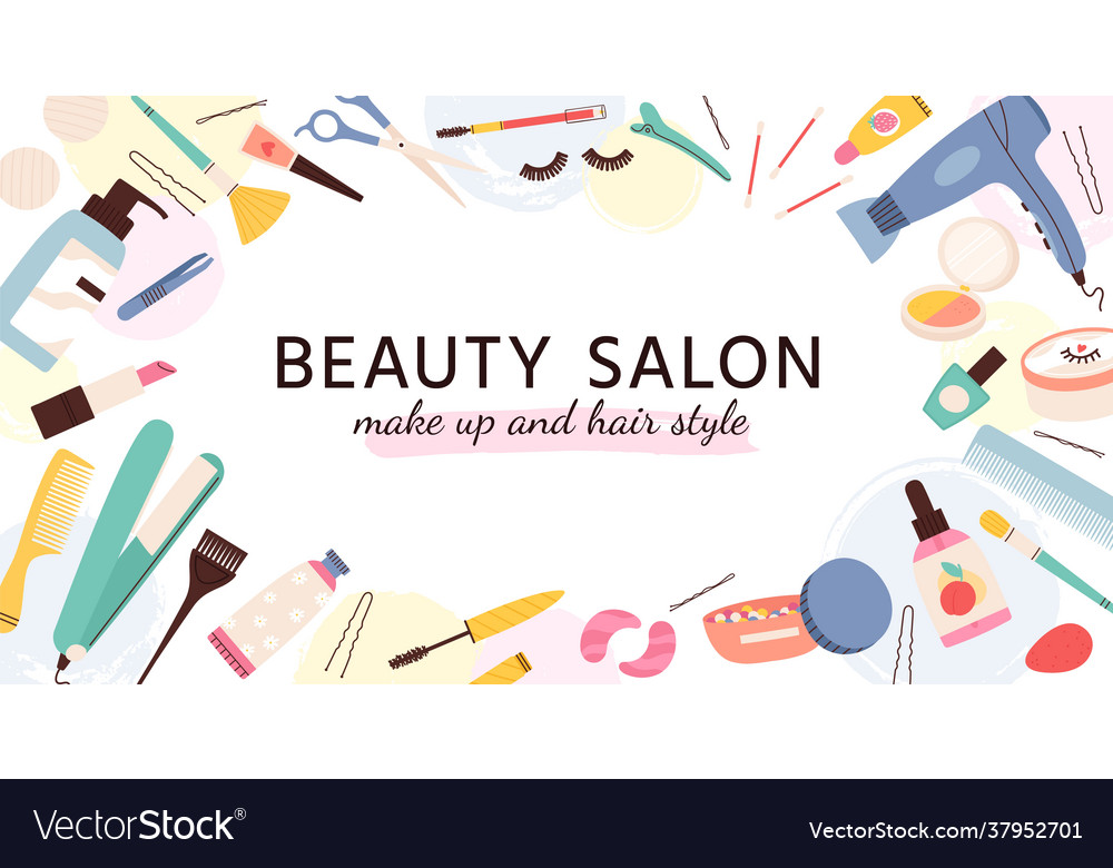 Beauty salon banner poster for hairdresser Vector Image