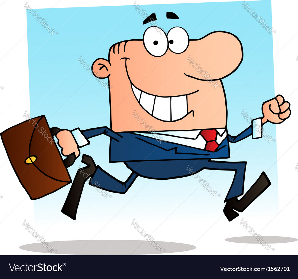 Cartoon business man Royalty Free Vector Image