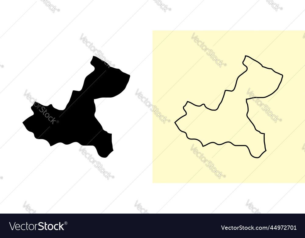 Chongqing map china asia filled and outline map Vector Image