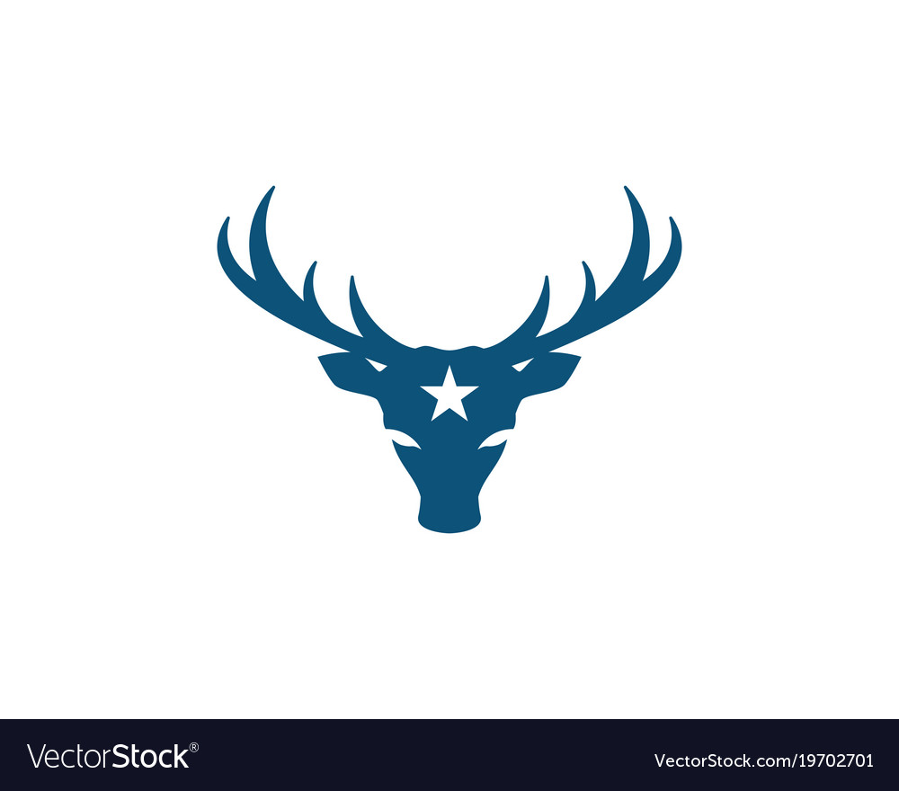 deer logo template icon royalty free vector image