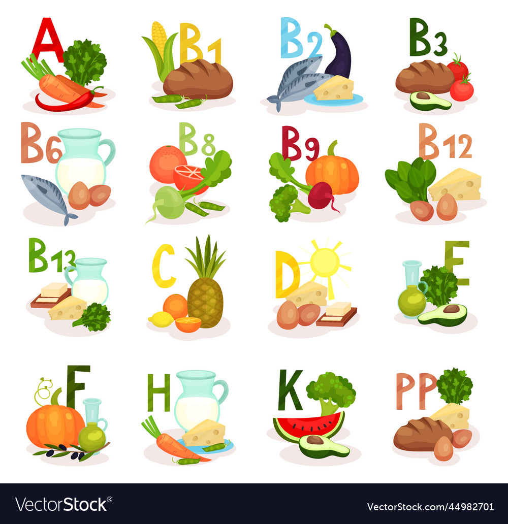 Food enriched with different vitamins and minerals