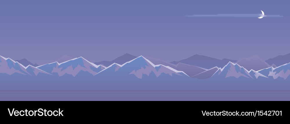 Mountain at night Royalty Free Vector Image - VectorStock