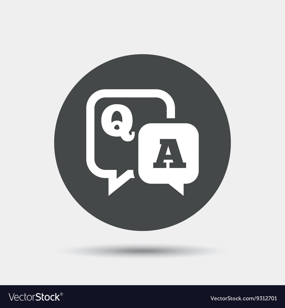 Question answer sign icon qa symbol