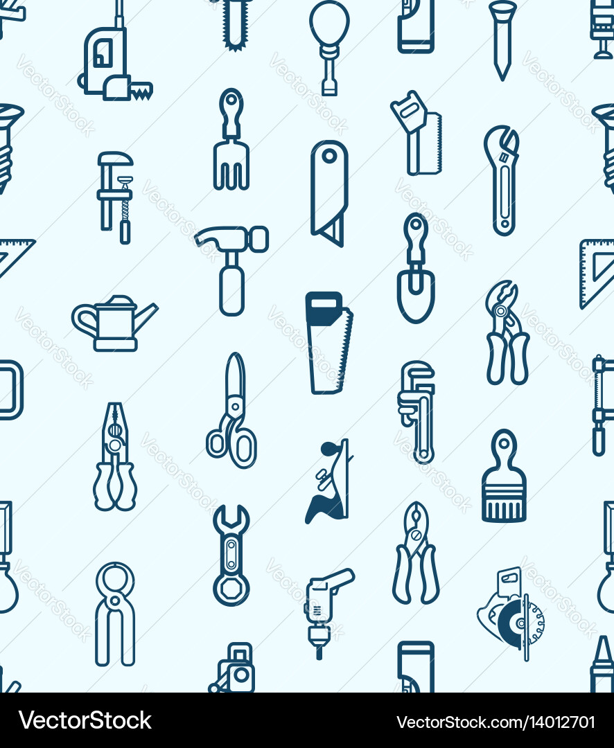 Seamless tool icon background Royalty Free Vector Image