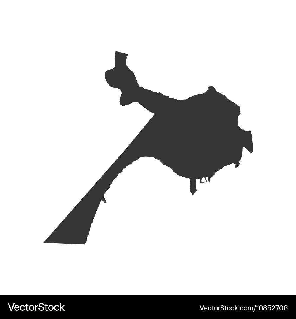 Belize map silhouette Royalty Free Vector Image