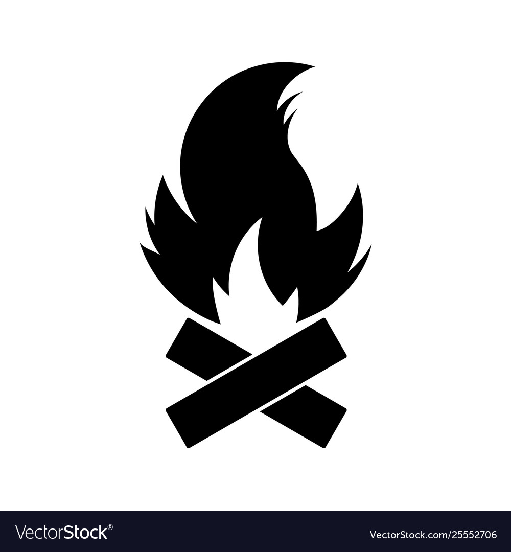 Black fire icon Royalty Free Vector Image - VectorStock