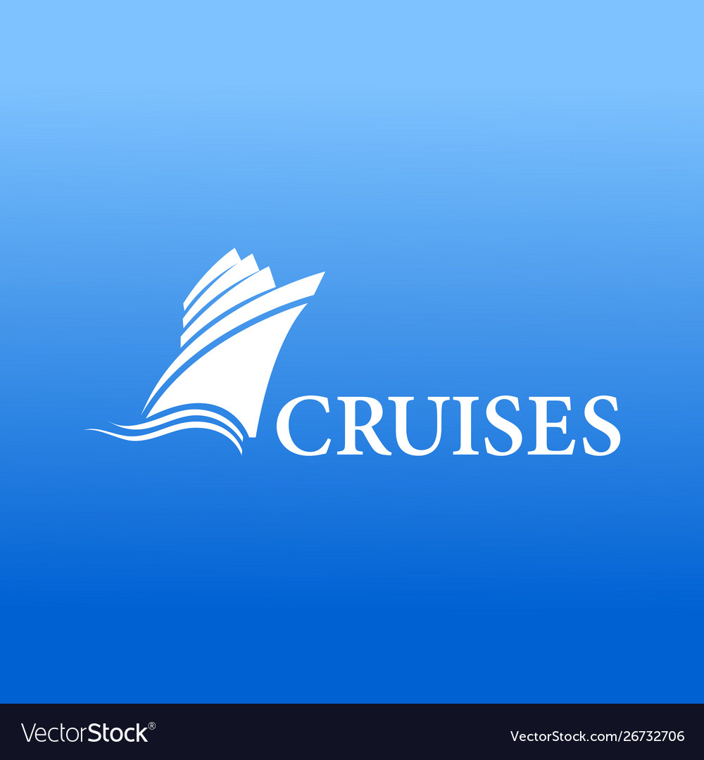 Cruise logo template Royalty Free Vector Image