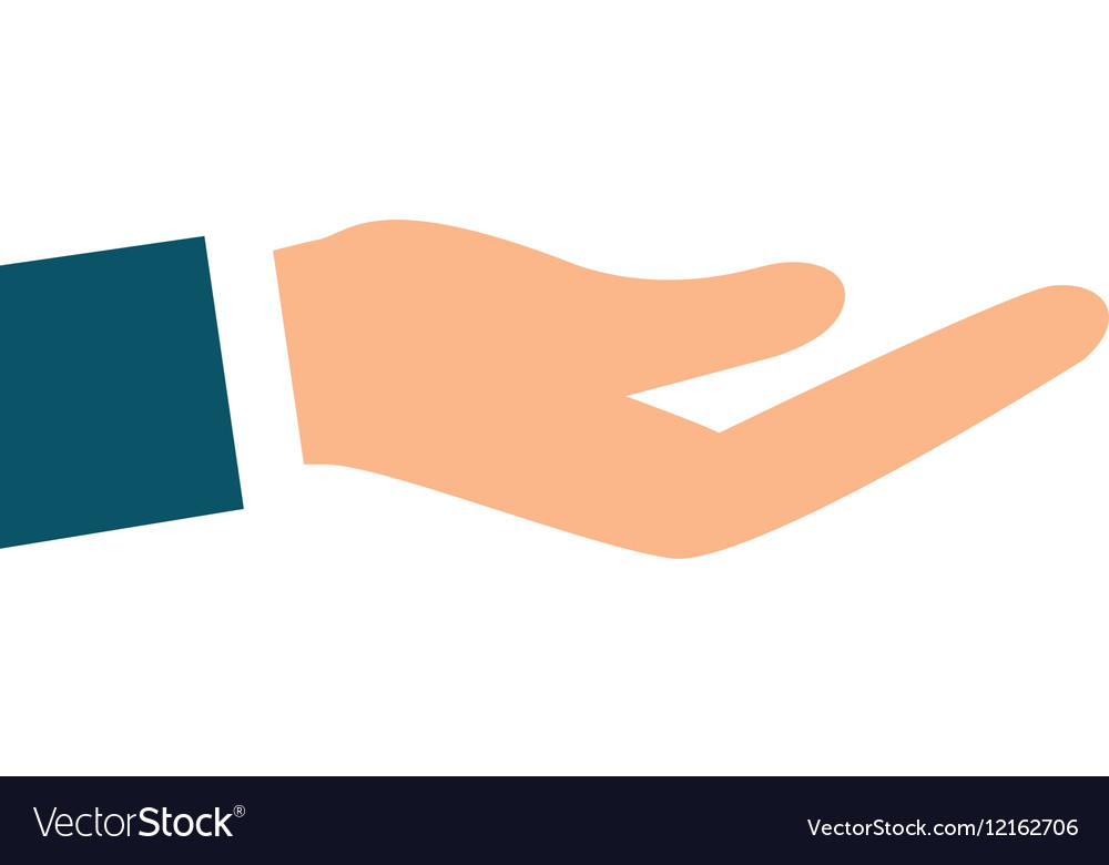 Hand holding something Royalty Free Vector Image