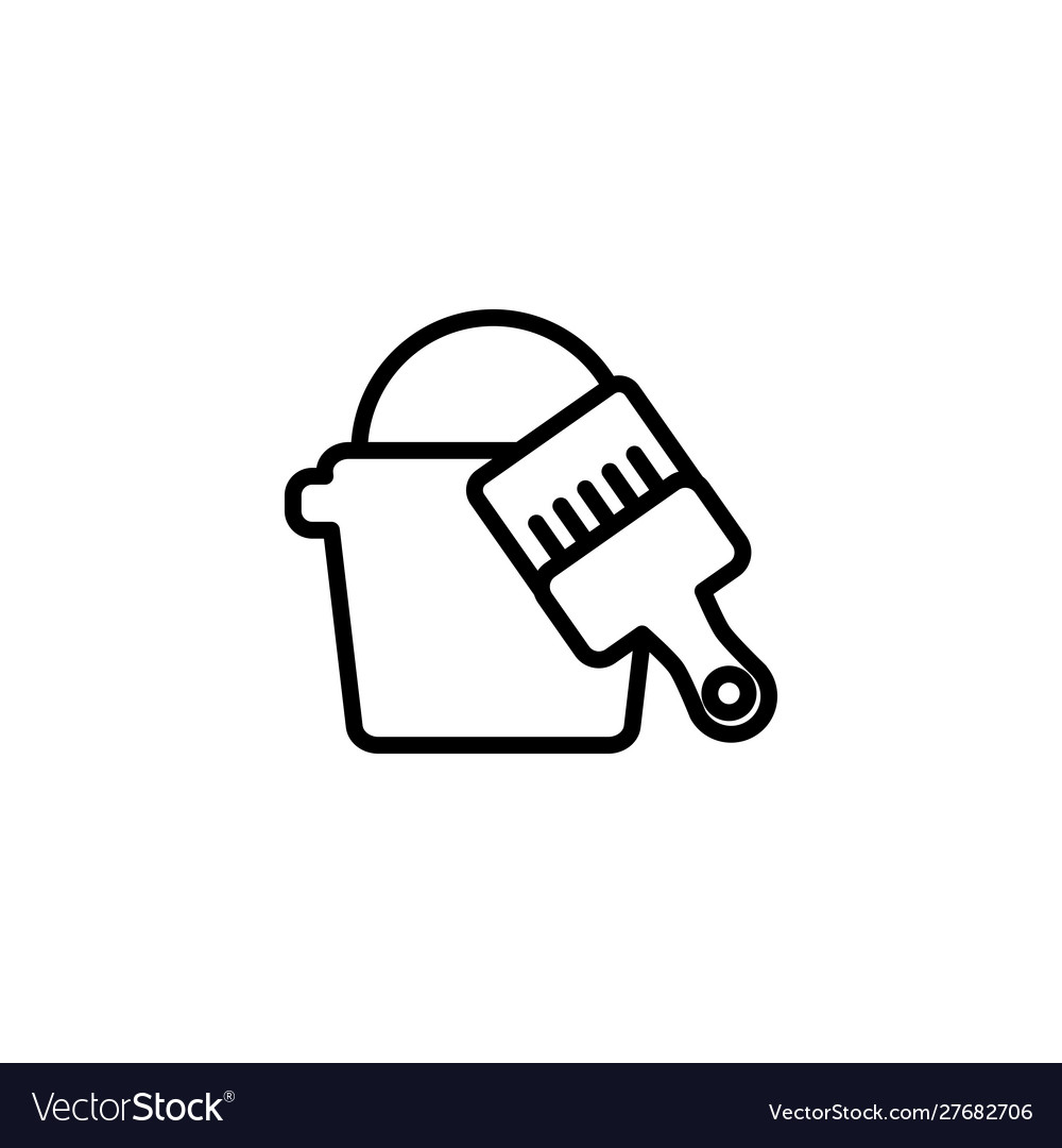 Isolated construction bucket icon line