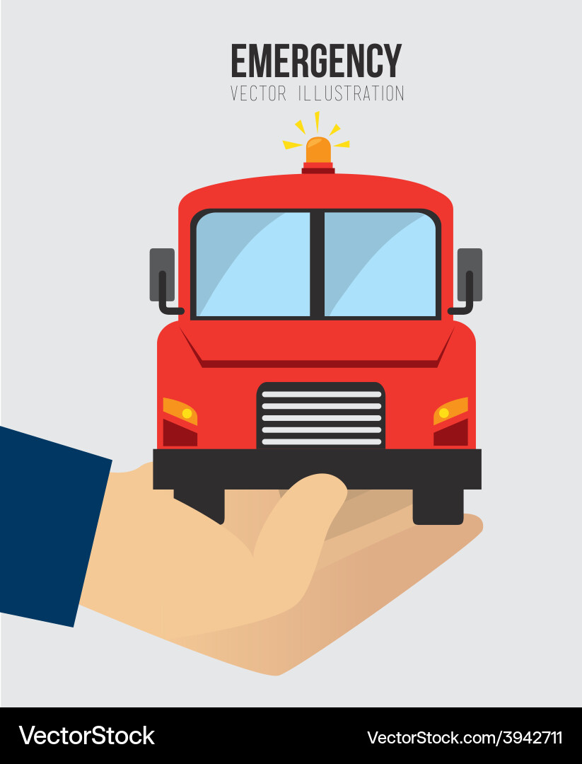 Emergency design Royalty Free Vector Image - VectorStock