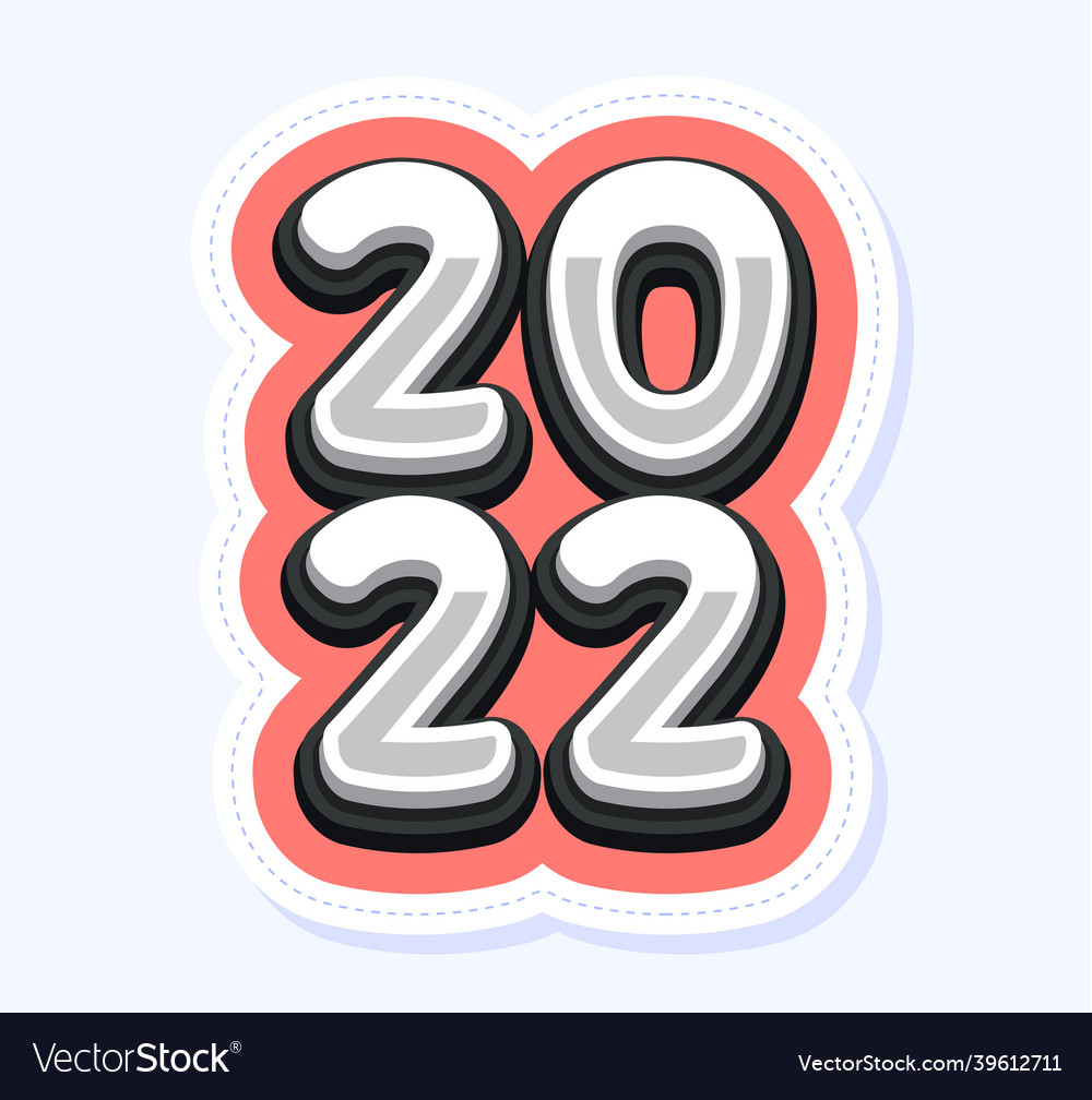 Happy new year 2022 with numbers sport style new Vector Image