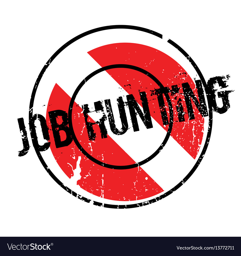 Job hunting rubber stamp