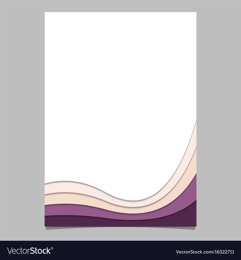 Page Template From Curved Stripes - Flyer Design Vector Image