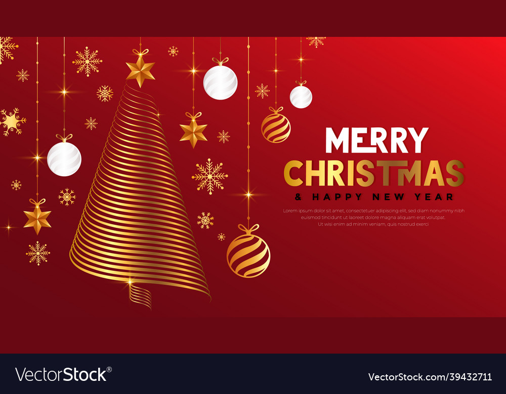 Red christmas card template background Royalty Free Vector