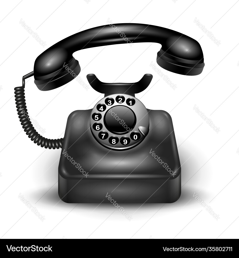 Telephone calling composition Royalty Free Vector Image