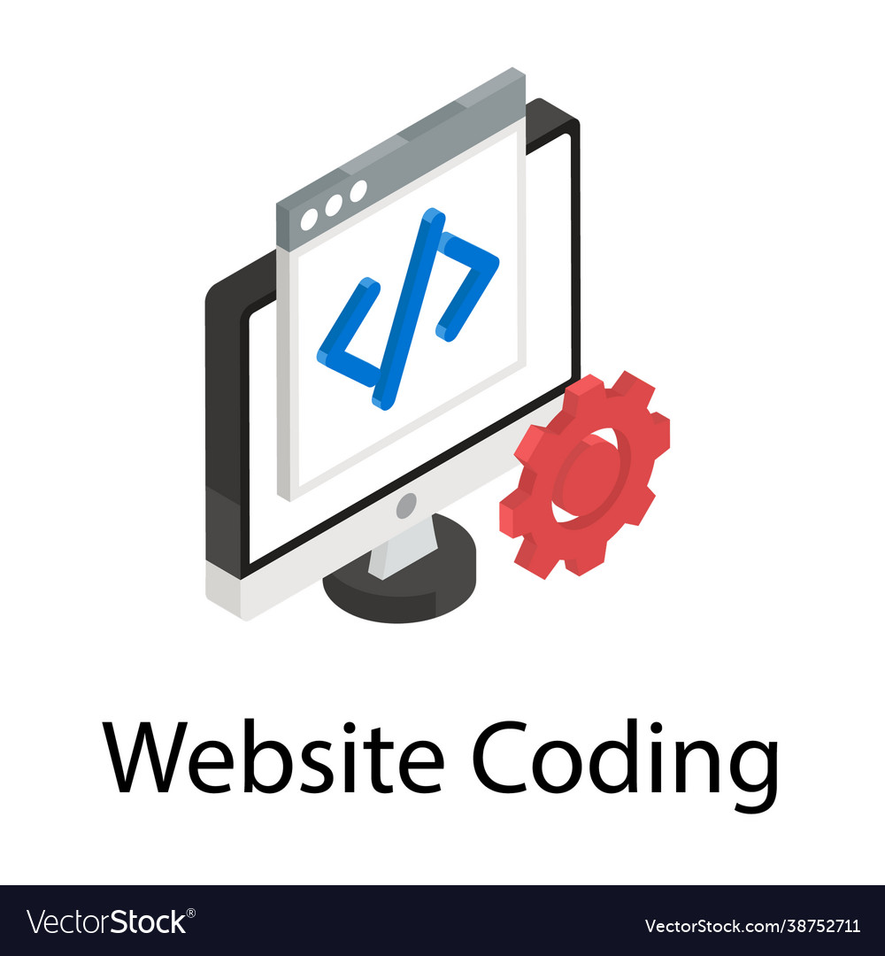 Website coding Royalty Free Vector Image - VectorStock