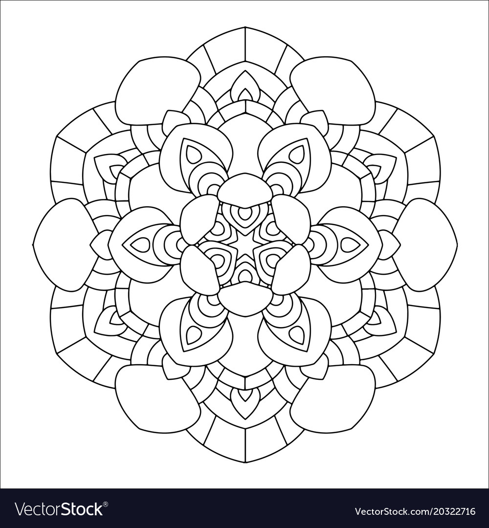 Flower mandala Royalty Free Vector Image - VectorStock