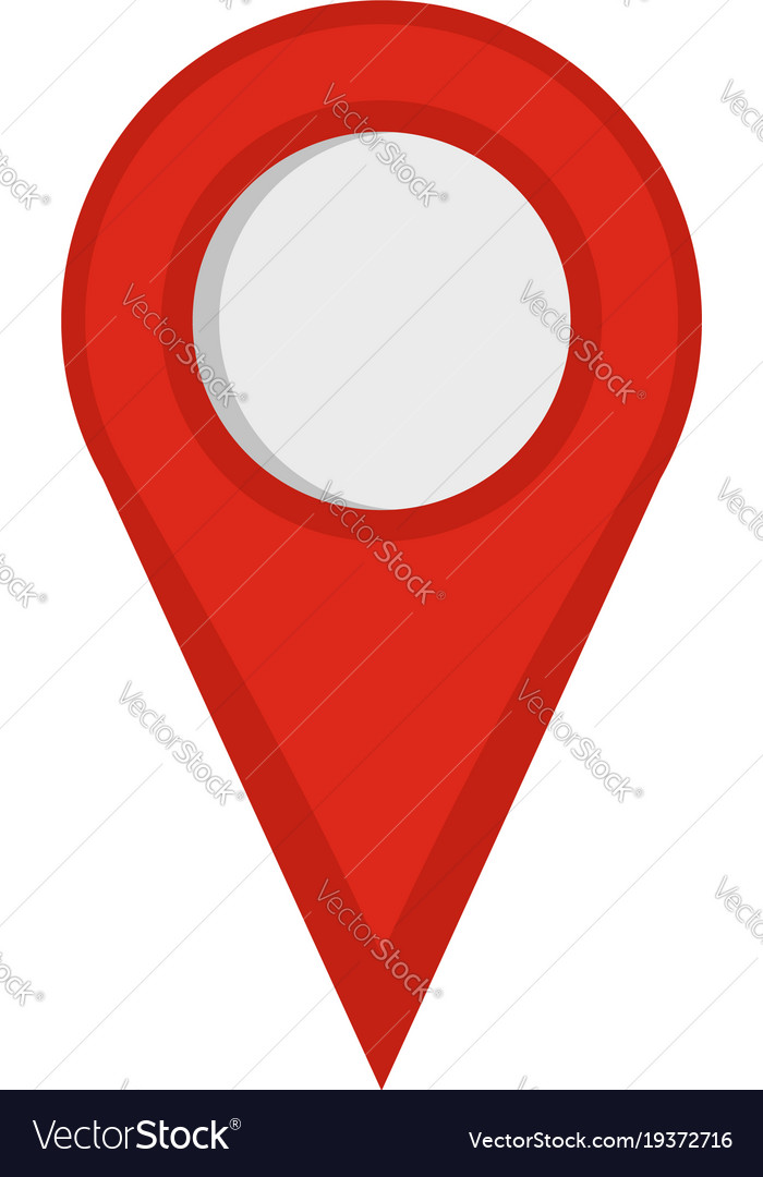 Location mark icon flat style Royalty Free Vector Image
