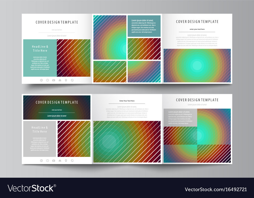 business templates for tri fold square brochures vector image square brochures