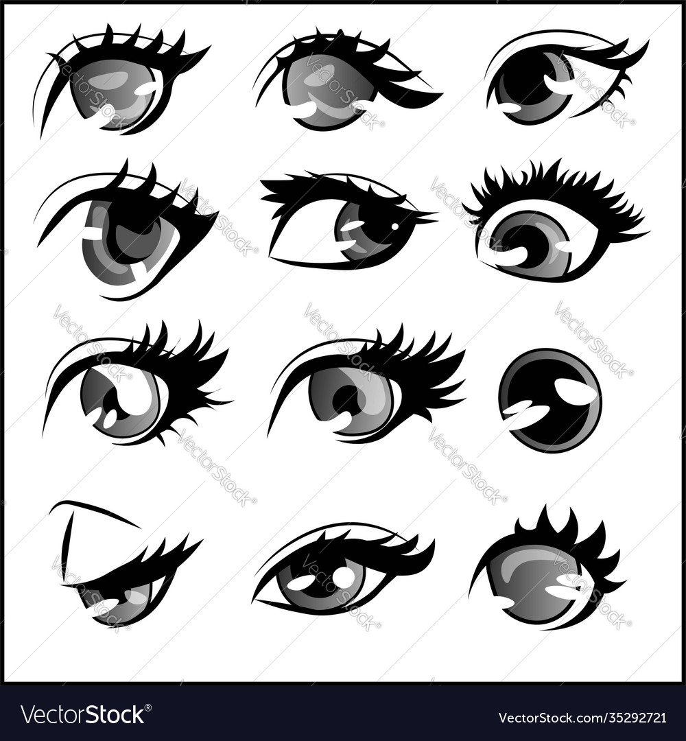 Anime Girl Eyes Vector Art, Icons, and Graphics for Free Download