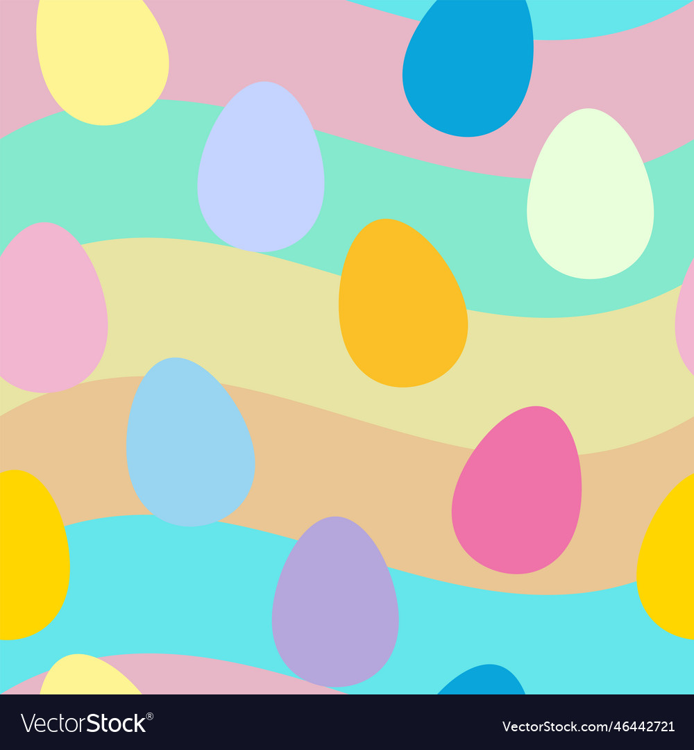 Easter seamless pattern eggs festive spring