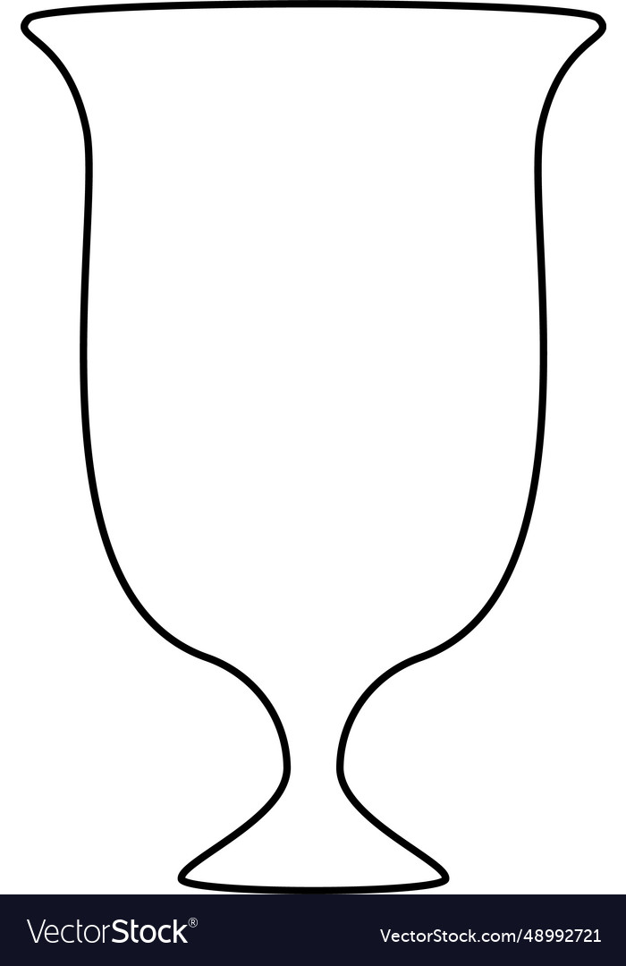 Glass vase outline