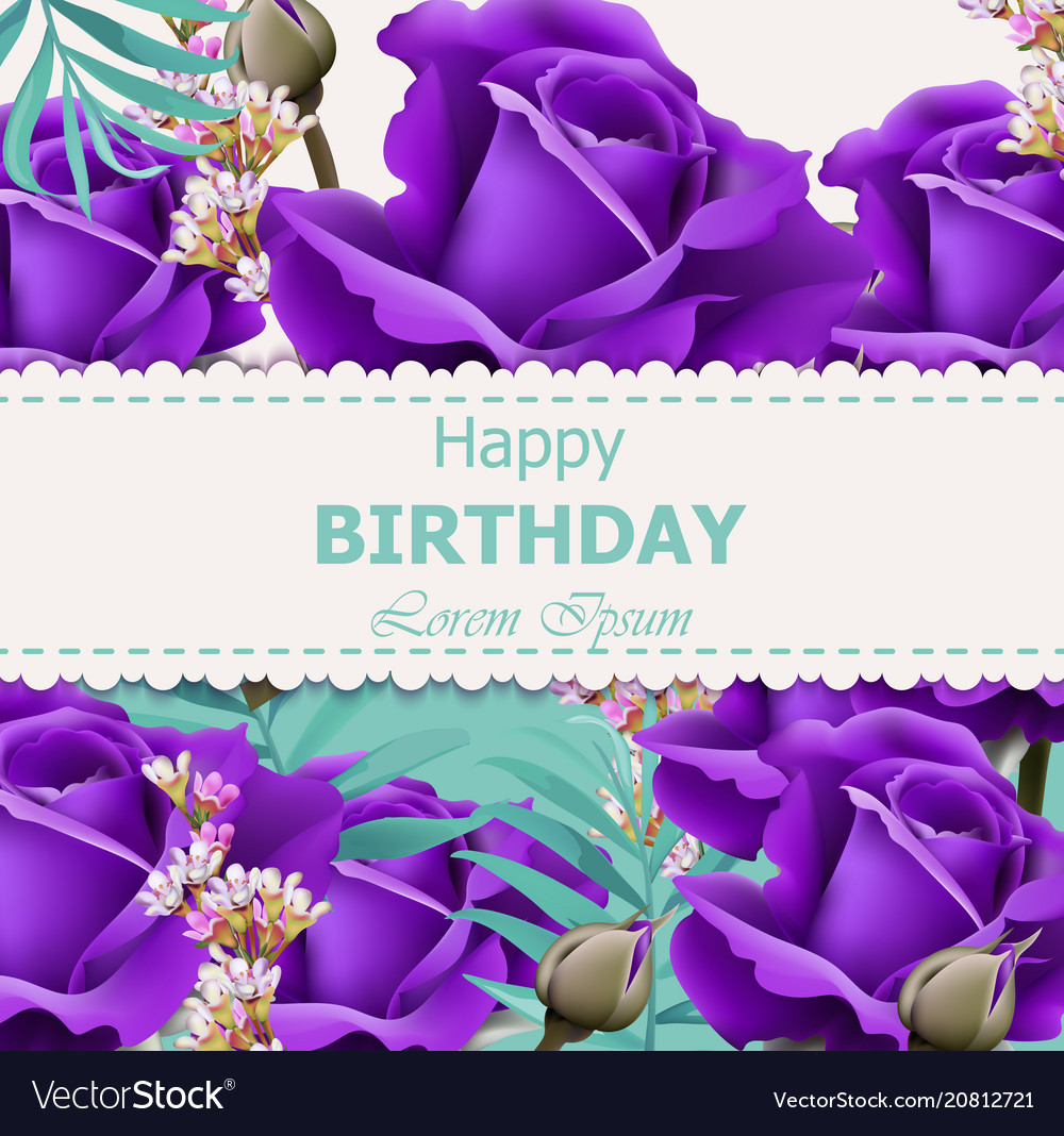 Free Happy Birthday Image With Beautiful Roses 