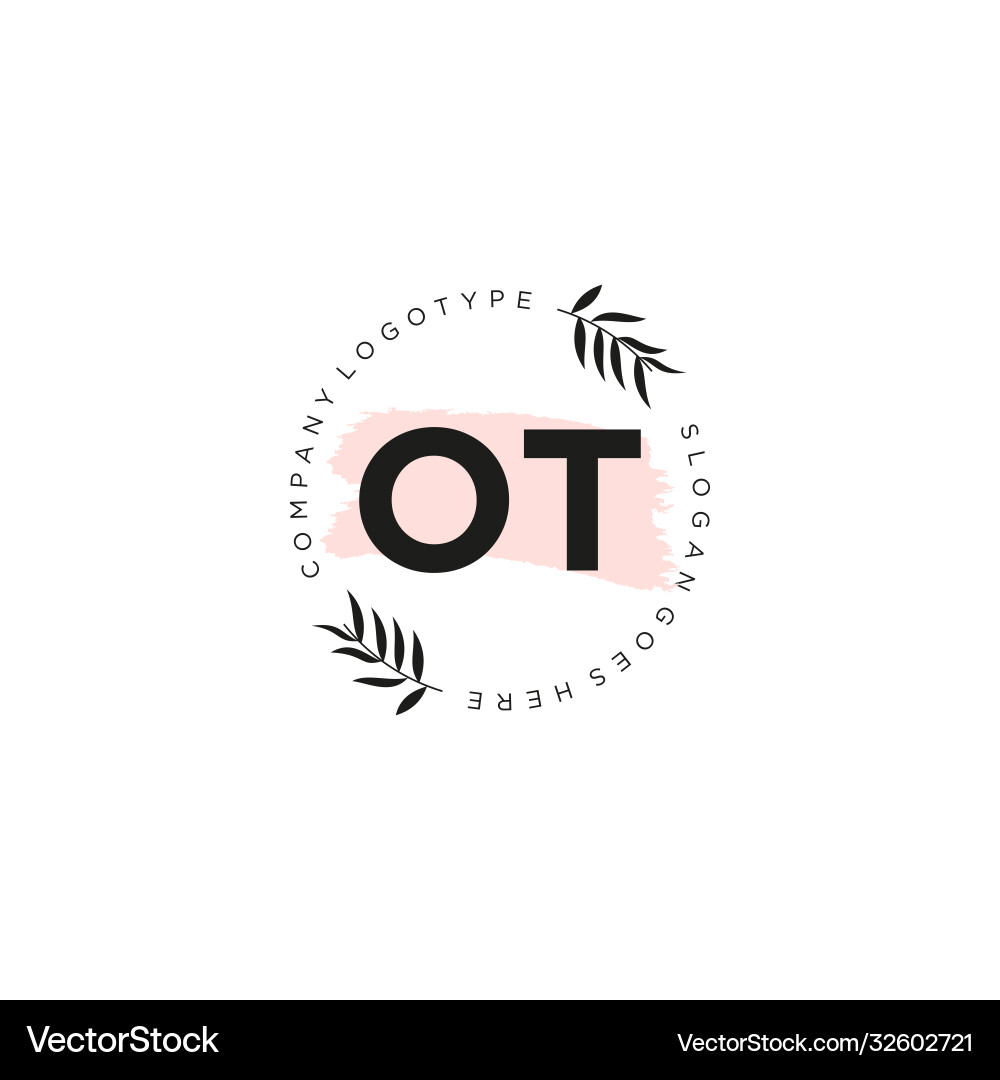 Ot letter logo icon design template elements Vector Image