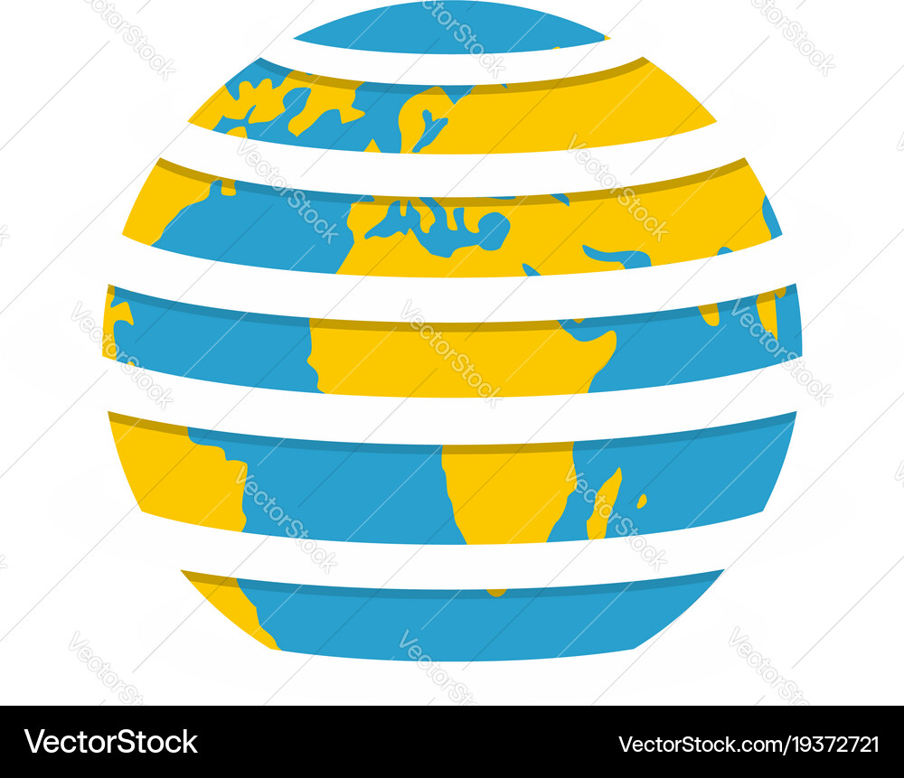 World icon flat style Royalty Free Vector Image