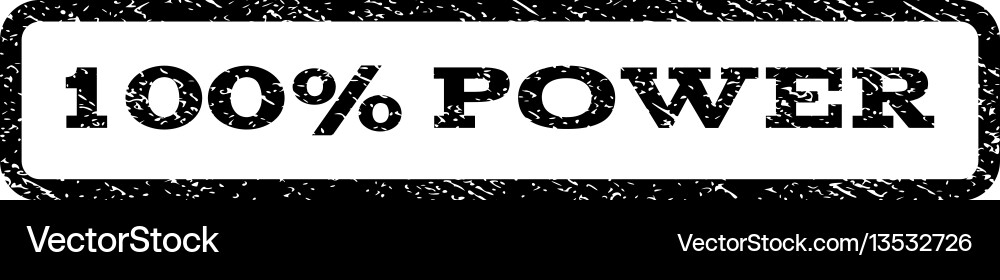 100 percent power watermark stamp Royalty Free Vector Image