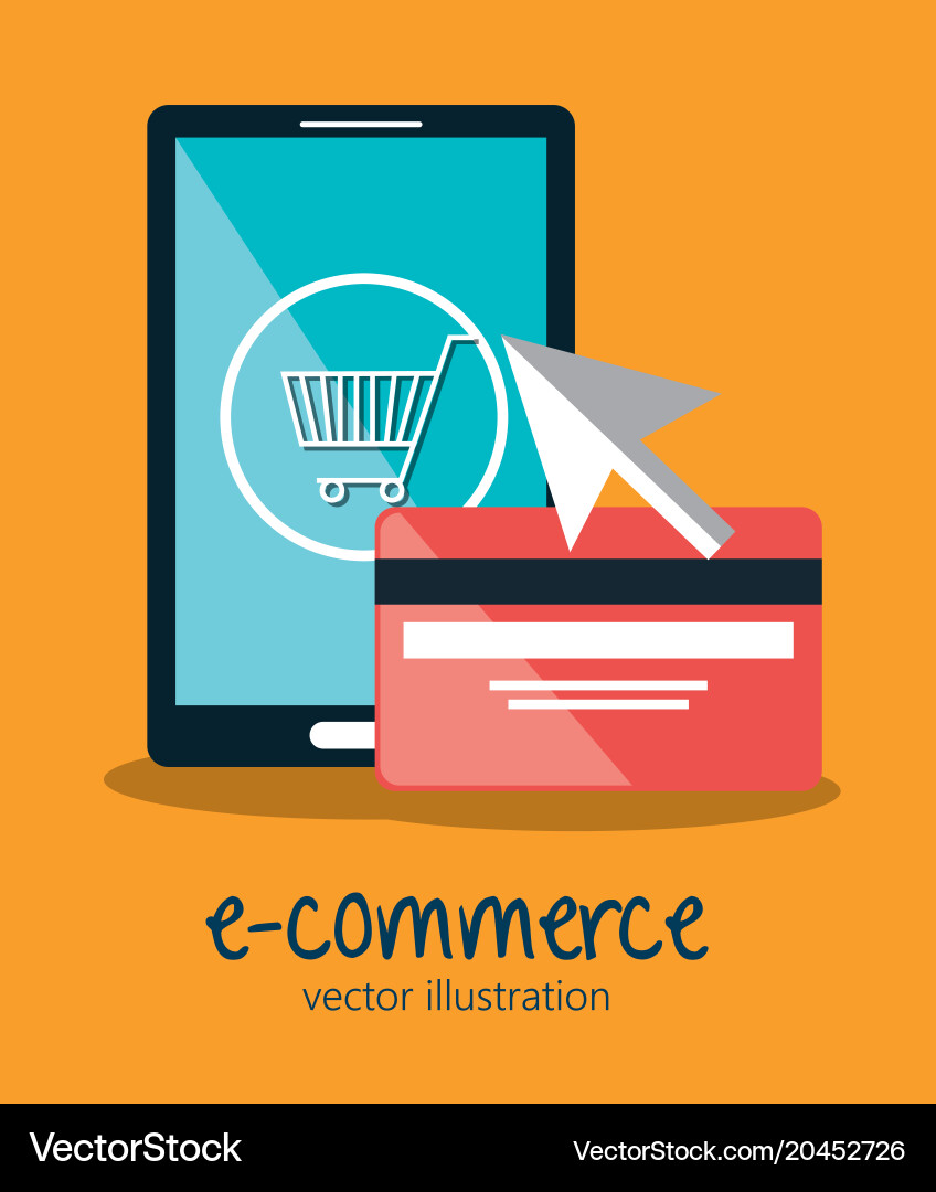 Electronic commerce marketing icon Royalty Free Vector Image