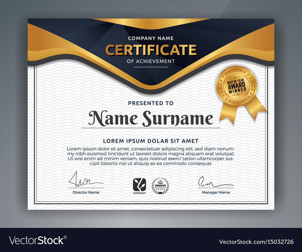 Multipurpose professional certificate template Vector Image