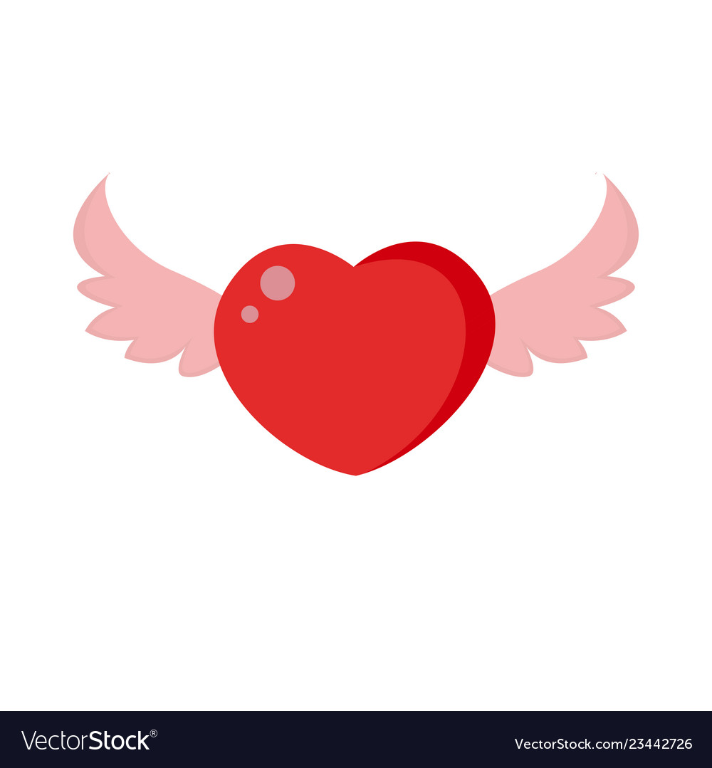 Valentines day heart icon on white background Vector Image