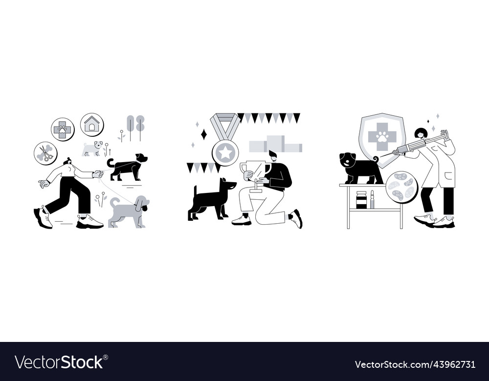 Animal care services abstract concept Royalty Free Vector