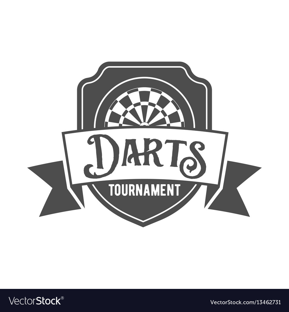 Darts label badge log Royalty Free Vector Image