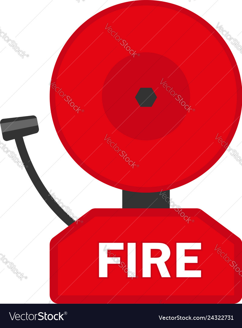 Red Fire Alarm Bell System on a white background. 3d Rendering Stock Photo  - Alamy