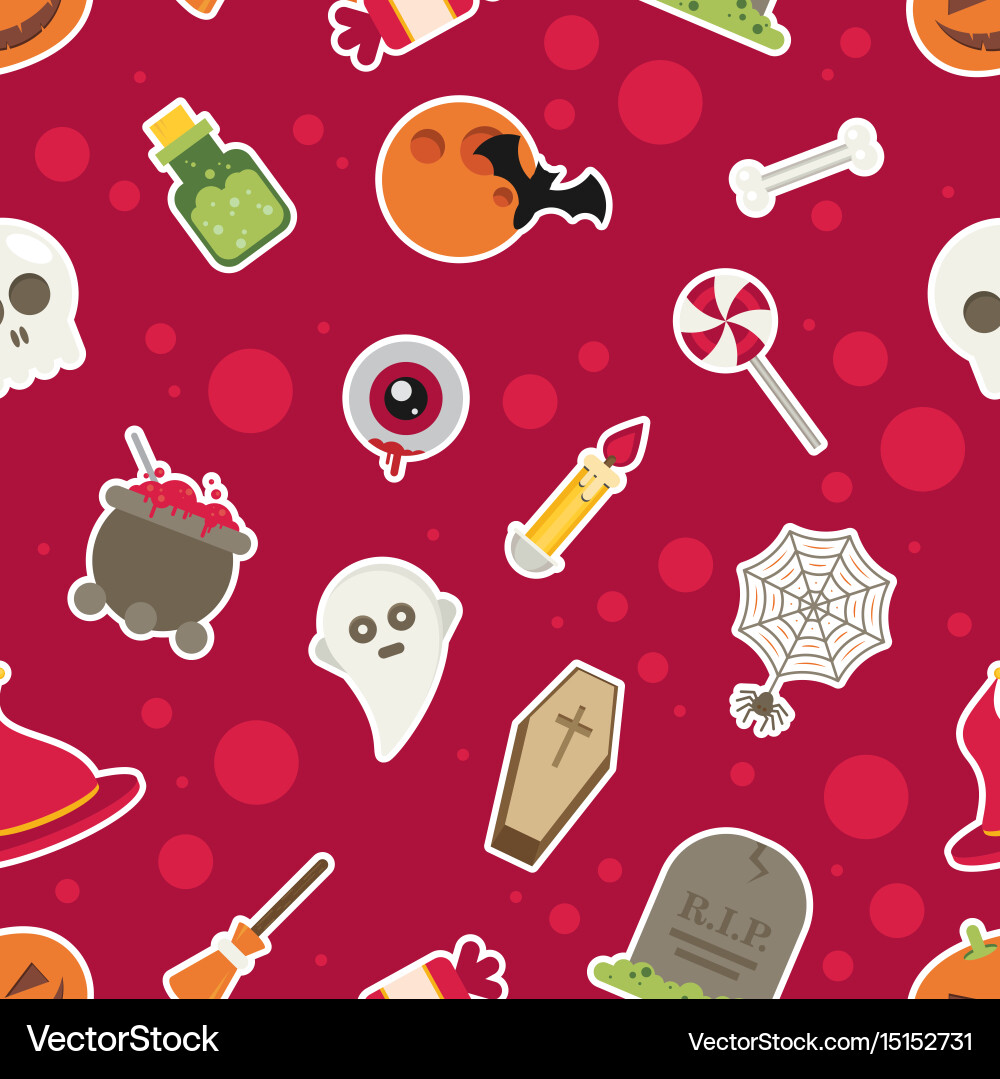 Halloween seamless pattern Royalty Free Vector Image