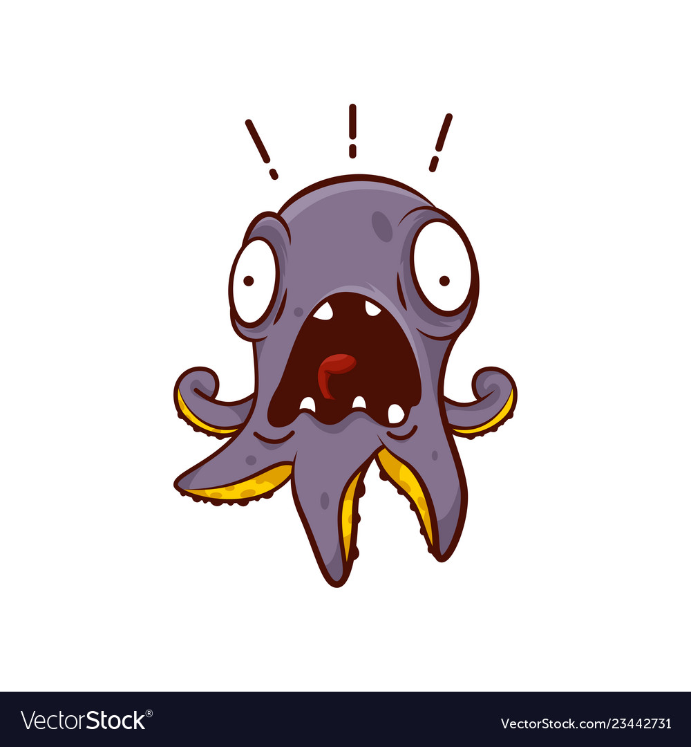 Premium Vector  Scared cartoon funny face with panic expression